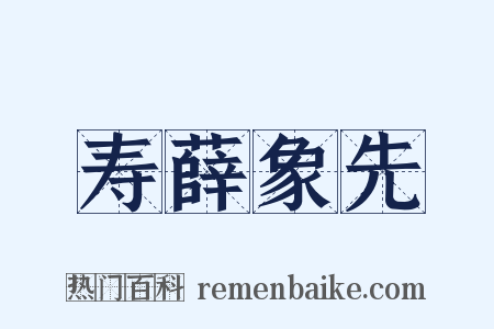 寿薛象先是什么意思的图片